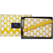 Wholesale - *OUTSIDE OF CA* SMALL YELLOW/WHITE ZIPPER WALLET IN GIFT BOX, UPC: 4890808260340